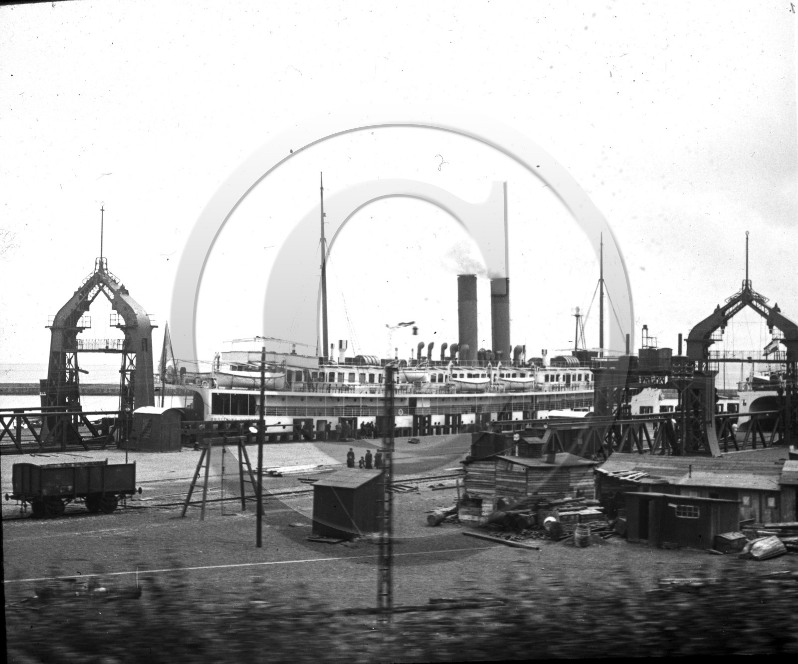 Allemagne Sassnitz en 1904 le port  bateau .jpg